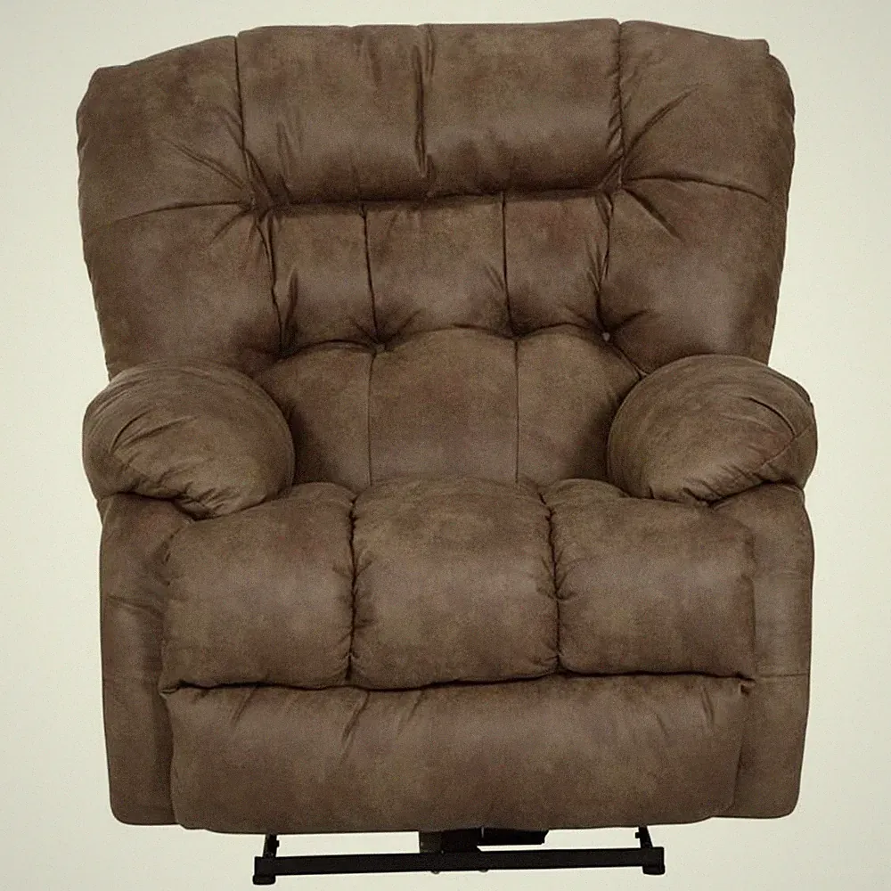 Adams Power Wall Hugger Recliner in Coffee Brown Polyester Fabric