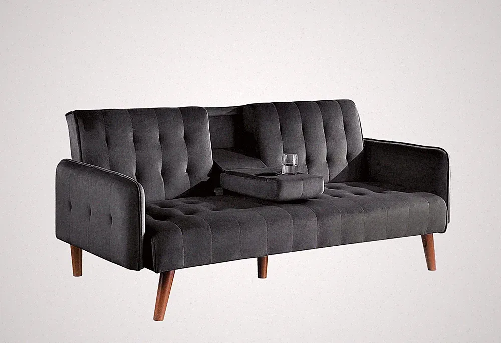 Cricklade Convertible Sofa Bed, Black